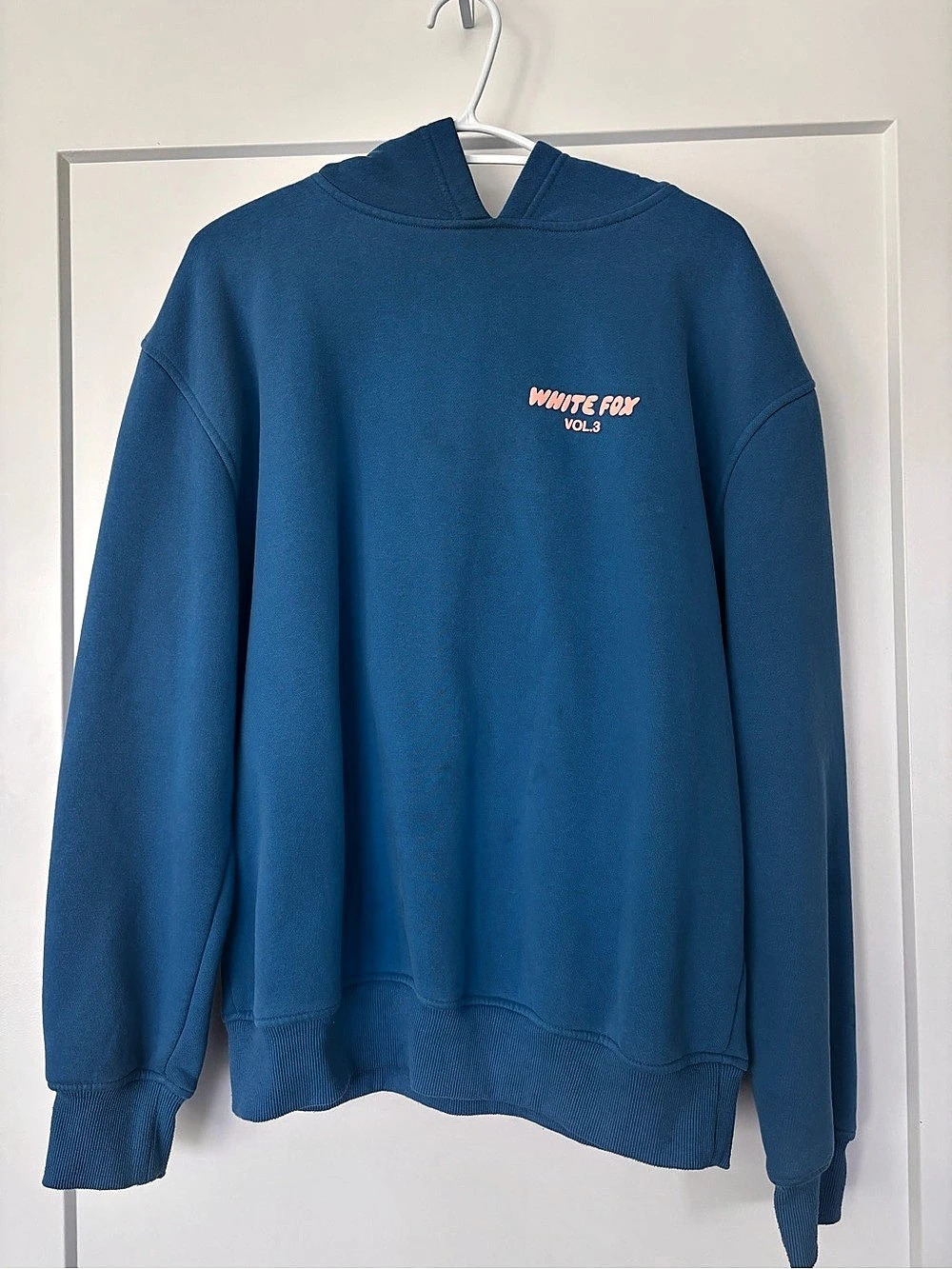 White Fox Hoodie Blue Hoodie Size S/M